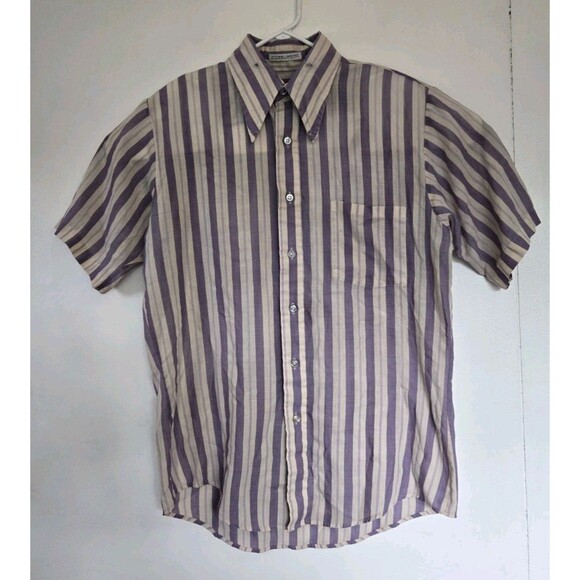 VTG Puritan Shirt Mens M 15.5 Press Saver Short Sleeve Rockabilly Bowling 60s - Picture 1 of 8